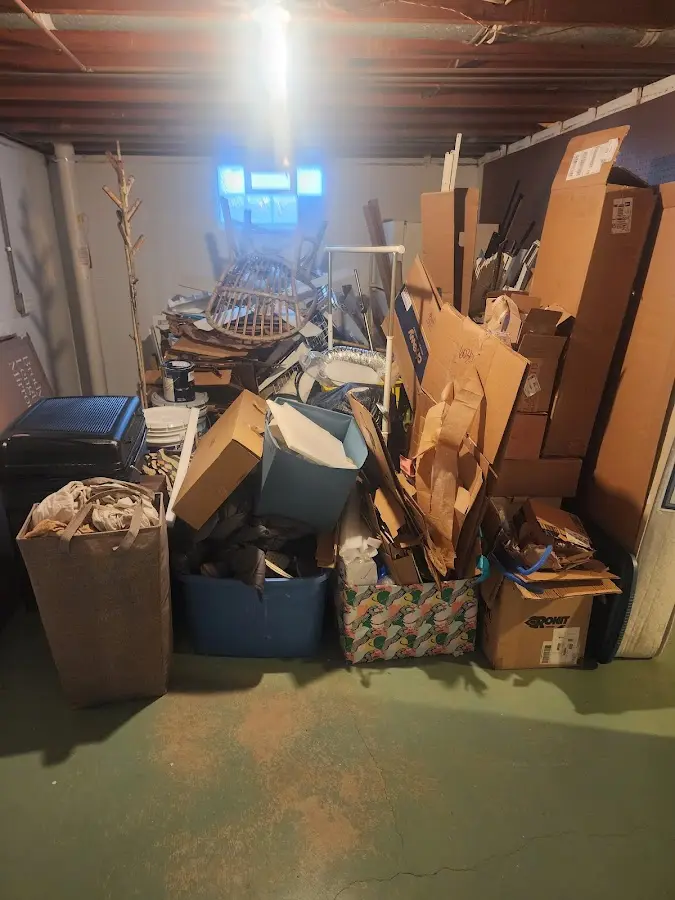 Roll-off dumpster container at job site for Concrete Dumpster Rental in Whiteville